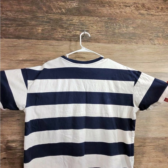 Old Navy Striped Short Sleeve Tee in Navy and White Large Tall - Picture 2 of 8